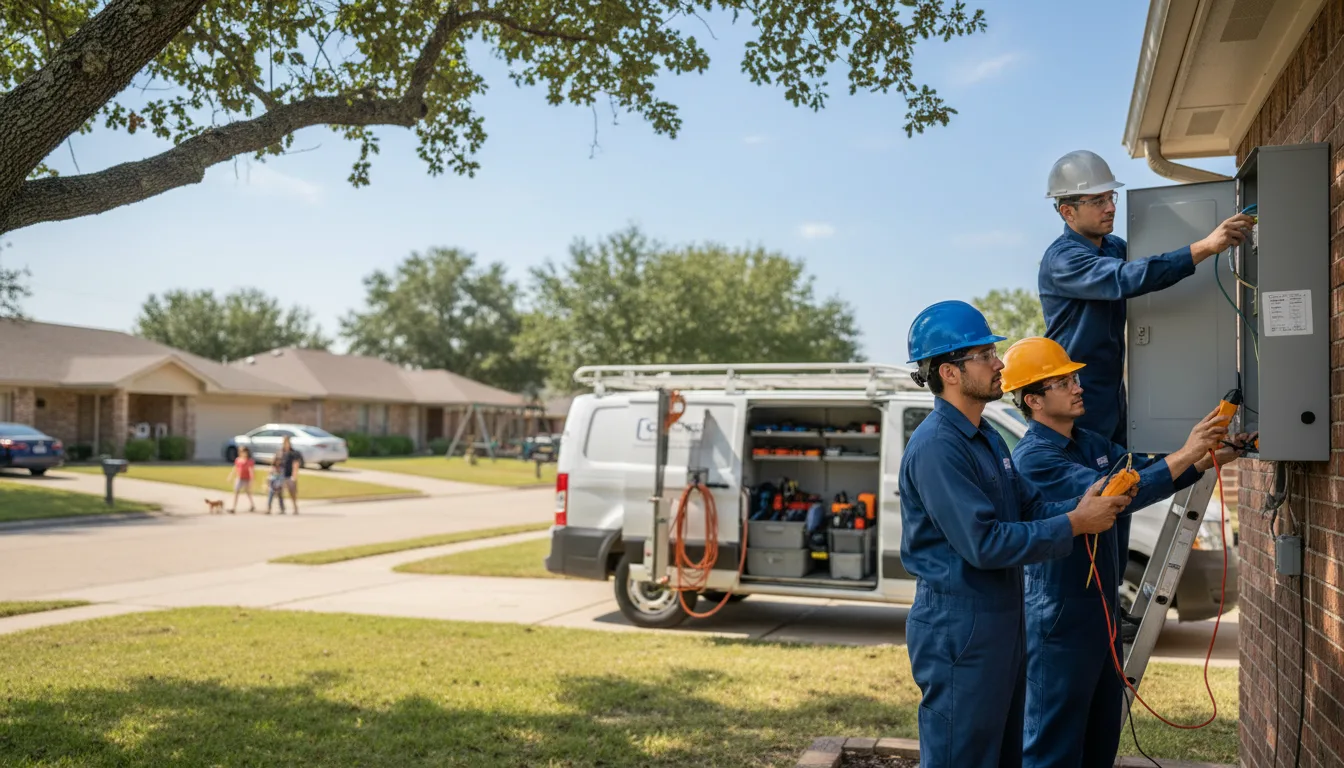 Certified electrician providing emergency electrical services in Horseshoe Bay, TX